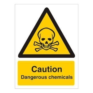 Caution Dangerous Chemicals Sign