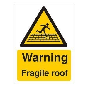 Warning Fragile Roof Sign
